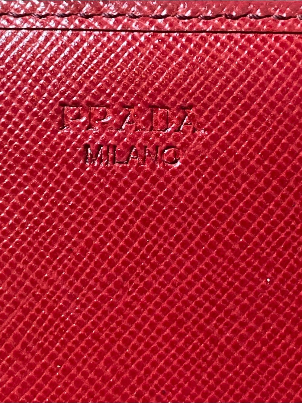 Prada Rubino Saffiano Leather Continental Wallet with Metal Logo - Picture 13 of 14